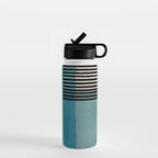 Blue Black Gray Abstract Bold Linen Wall Art 01 Water Bottle Gallery Image 1