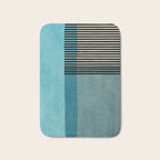 Blue Black Gray Abstract Bold Linen Wall Art 01 Bath Mat Gallery Image 1