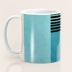 Blue Black Gray Abstract Bold Linen Wall Art 01 Coffee Mug Gallery Image 3