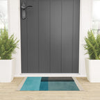 Blue Black Gray Abstract Bold Linen Wall Art 01 Welcome Mat Gallery Image 3