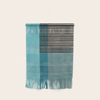 Blue Black Gray Abstract Bold Linen Wall Art 01 Wall Hanging Gallery Image 1