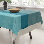 Blue Black Gray Abstract Bold Linen Wall Art 01 Tablecloth Gallery Image 3