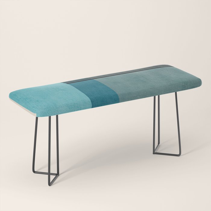 Blue Black Gray Abstract Bold Linen Wall Art 01 Bench Gallery Image 1
