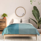 Blue Black Gray Abstract Bold Linen Wall Art 01 Comforter Gallery Image 3