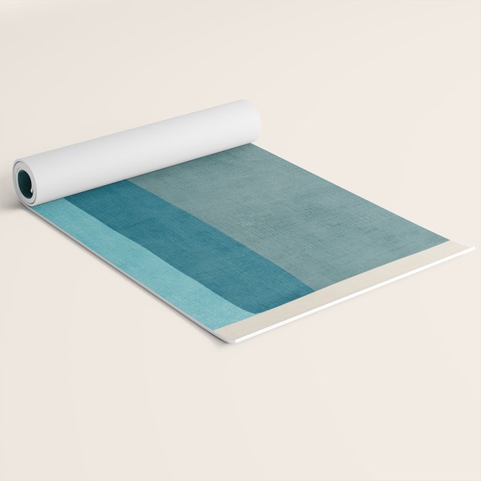Blue Black Gray Abstract Bold Linen Wall Art 01 Yoga Mat Gallery Image 2