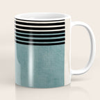 Blue Black Gray Abstract Bold Linen Wall Art 01 Coffee Mug Gallery Image 1