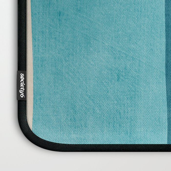 Blue Black Gray Abstract Bold Linen Wall Art 01 Laptop Sleeve Gallery Image 3