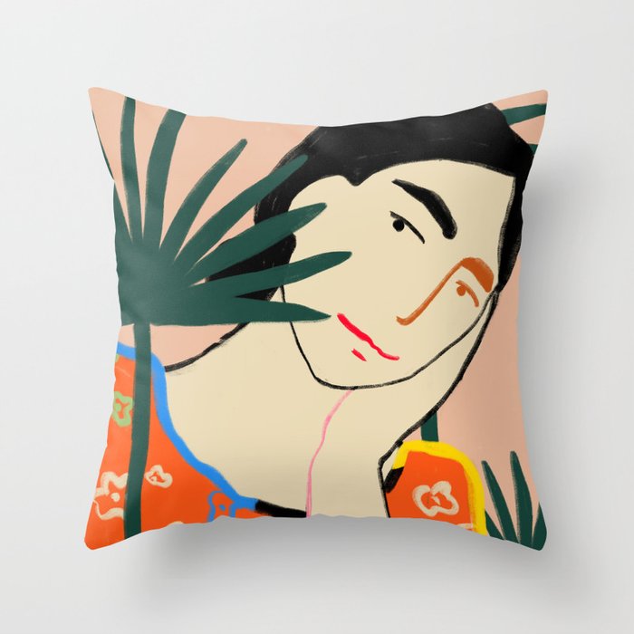 VACATION MOOD Throw Pillow Gallery Image 1