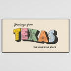 Greetings From Texas - Beige Desk Mat Gallery Image 3