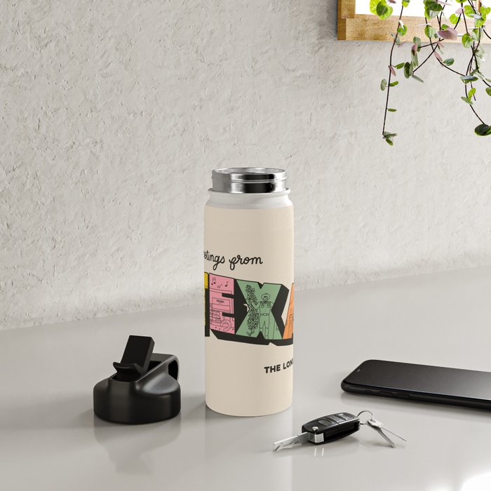 Greetings From Texas - Beige Water Bottle Gallery Image 4