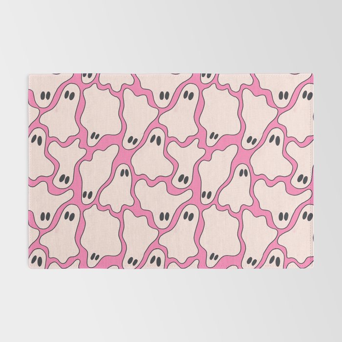 Pink Ghost Party Pop Art  Rug Gallery Image 2