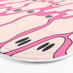 Pink Ghost Party Pop Art  Bath Mat Gallery Image 3