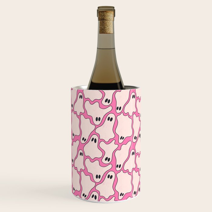 Pink Ghost Party Pop Art  Wine Chiller Gallery Image 1