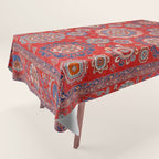 Red Suzani  Kazak Persian Rug Tablecloth Gallery Image 1