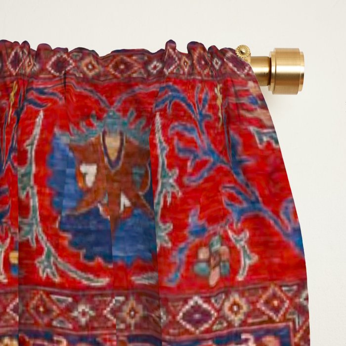 Red Suzani  Kazak Persian Rug Window Curtain Gallery Image 2