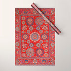 Red Suzani  Kazak Persian Rug Wrapping Paper Gallery Image 1