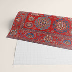 Red Suzani  Kazak Persian Rug Wrapping Paper Gallery Image 2