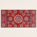 Red Suzani  Kazak Persian Rug Desk Mat Gallery Image 3