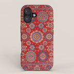 Red Suzani  Kazak Persian Rug iPhone Case Gallery Image 1
