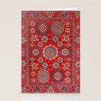 Red Suzani  Kazak Persian Rug Stationery Card Gallery Image 2