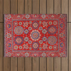 Red Suzani  Kazak Persian Rug Outdoor Rug Gallery Image 1