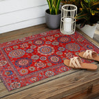 Red Suzani  Kazak Persian Rug Outdoor Rug Gallery Image 2