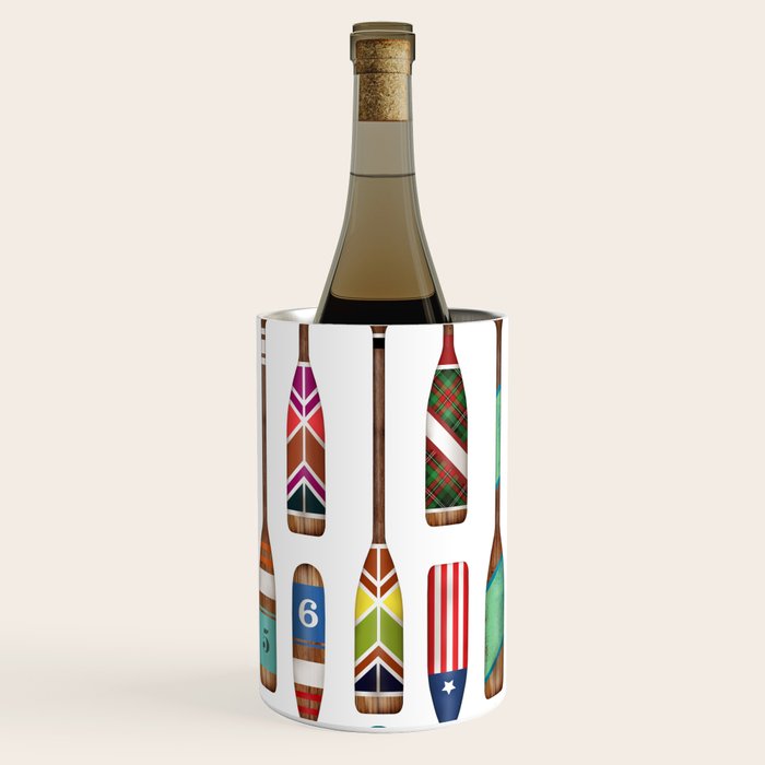 Paddles Lake Oars Colorful Wine Chiller Gallery Image 1