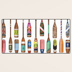 Paddles Lake Oars Colorful Desk Mat Gallery Image 3