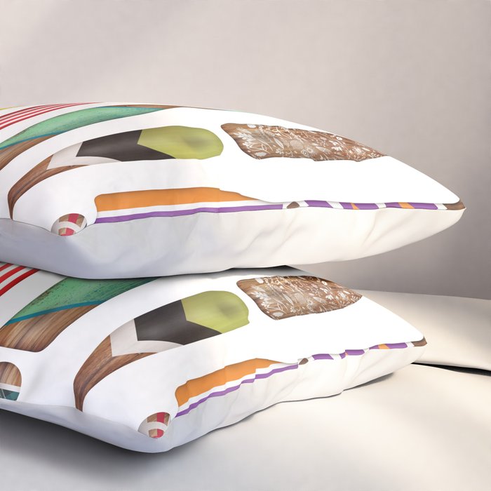 Paddles Lake Oars Colorful Pillow Sham Gallery Image 3