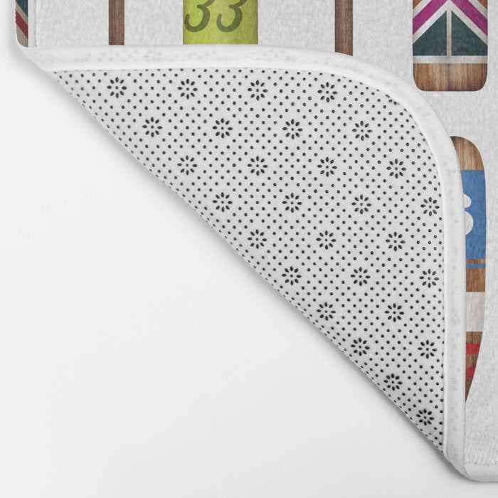 Paddles Lake Oars Colorful Bath Mat Gallery Image 2