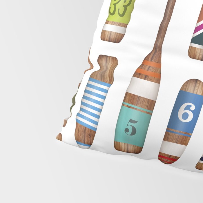 Paddles Lake Oars Colorful Pillow Sham Gallery Image 4