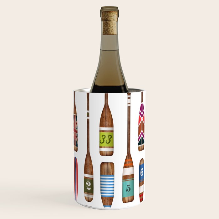 Paddles Lake Oars Colorful Wine Chiller Gallery Image 2