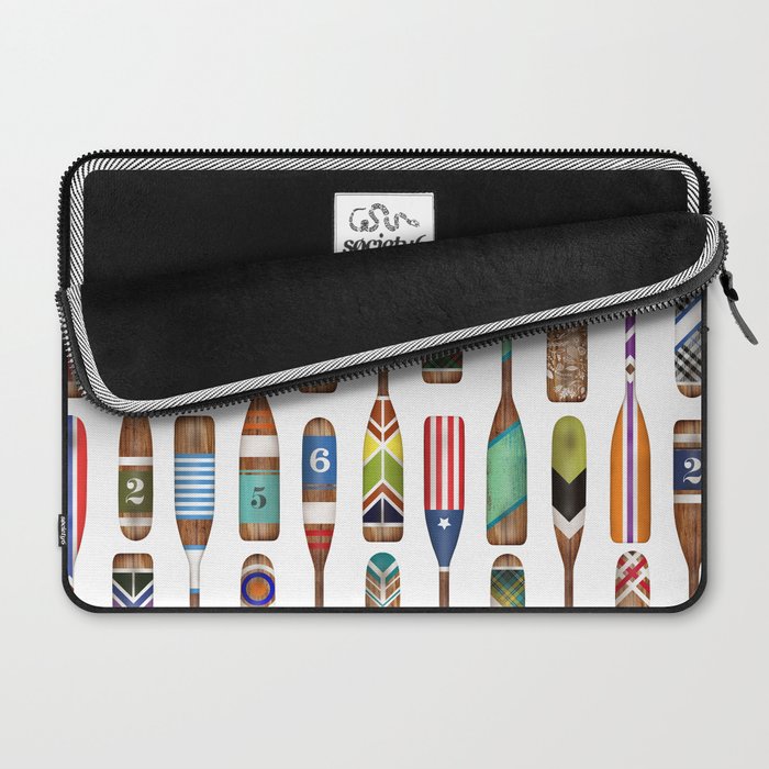 Paddles Lake Oars Colorful Laptop Sleeve Gallery Image 2