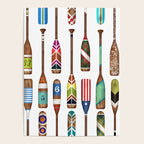 Paddles Lake Oars Colorful Poster Gallery Image 4