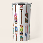 Paddles Lake Oars Colorful Travel Mug Gallery Image 1