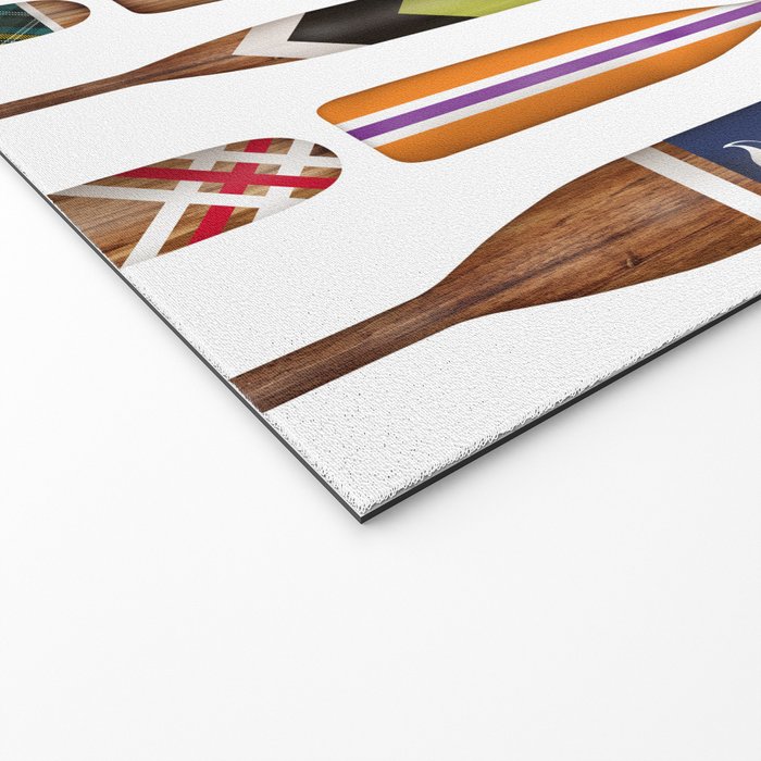 Paddles Lake Oars Colorful Welcome Mat Gallery Image 2