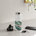 Pink Leaves II Water Bottle Gallery Image 4