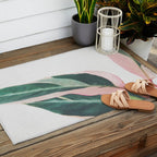 Pink Leaves II Outdoor Rug Gallery Image 2