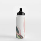 Pink Leaves II Water Bottle Gallery Image 2