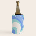 Groovy retro swirls blue Wine Chiller Gallery Image 1
