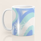 Groovy retro swirls blue Coffee Mug Gallery Image 3