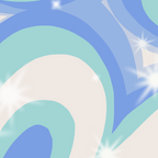 Groovy retro swirls blue Coffee Mug Gallery Image 2