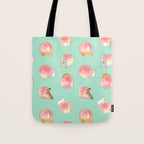 Rabbits and Peaches Tote Bag Gallery Image 1