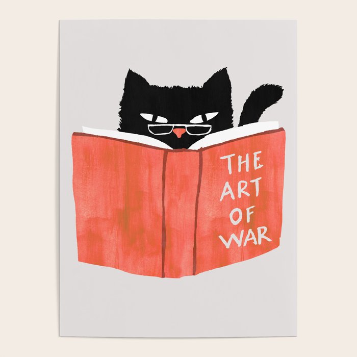 Cat reading book Poster Gallery Image 4
