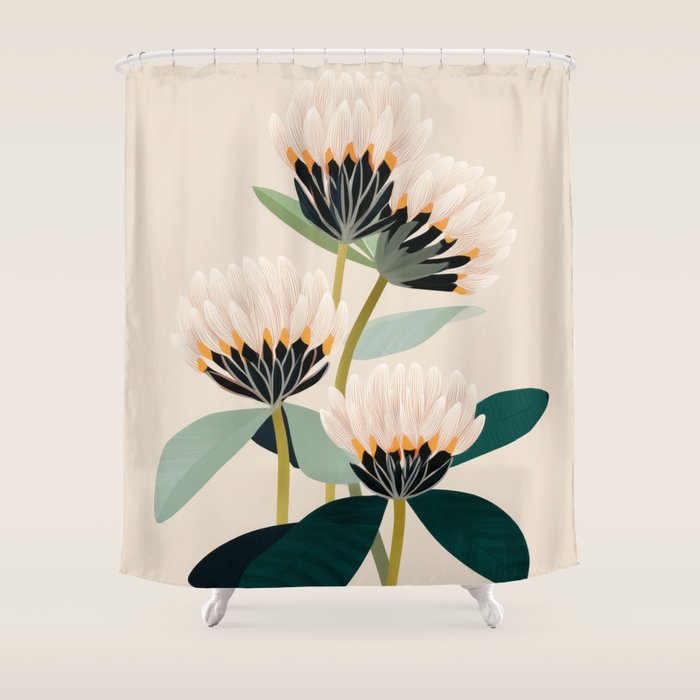 Soft Botanica Shower Curtain Gallery Image 1
