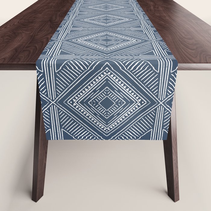 Boho Tiles | Atlantic Blue Table Runner Gallery Image 1
