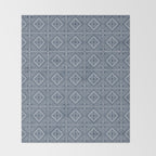 Boho Tiles | Atlantic Blue Throw Blanket Gallery Image 2