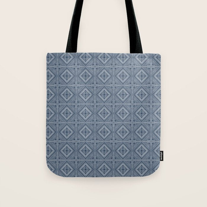 Boho Tiles | Atlantic Blue Tote Bag Gallery Image 1