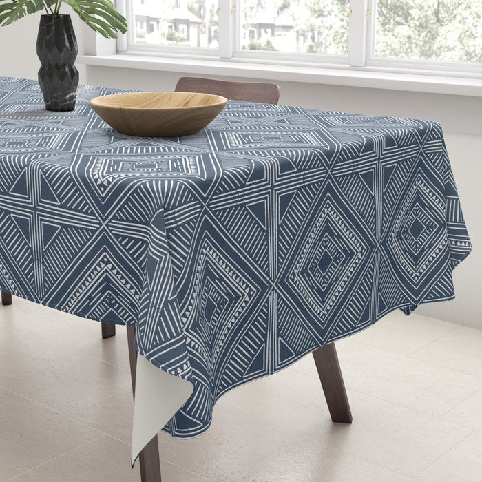 Boho Tiles | Atlantic Blue Tablecloth Gallery Image 3