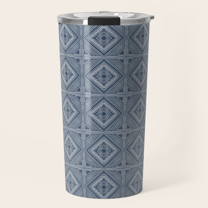 Boho Tiles | Atlantic Blue Travel Mug Gallery Image 1